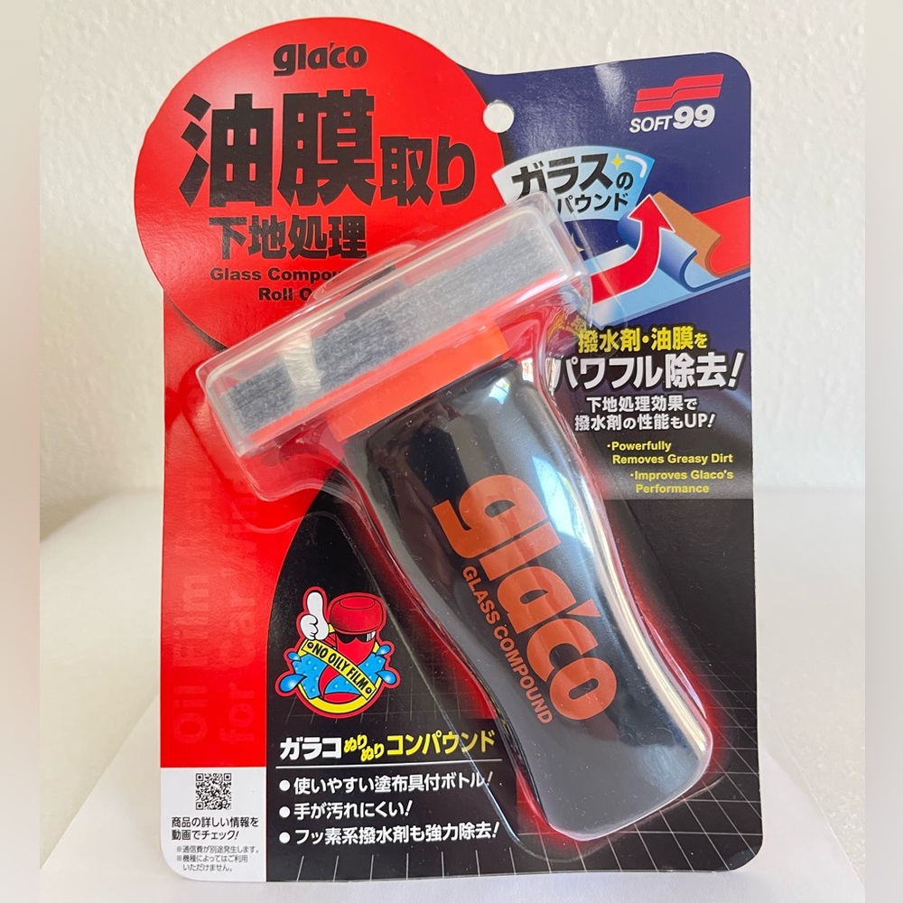 SOFT99 Glaco Window Care Oil Film Glass Compound Roll-On 100ml Cleaner Japan New